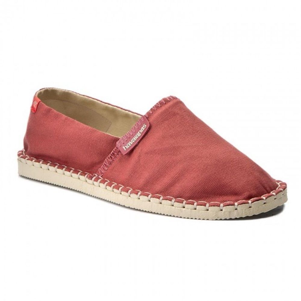 Havaianas Pink Slip on Fabric Shoes with Stitching Around (Size: 9W)